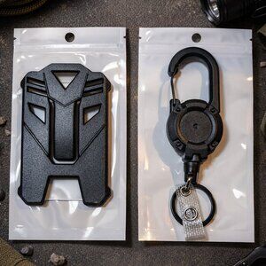 Heavy-Duty Work Badge Holder Set – Retractable Reel with Durable Card Sleeve